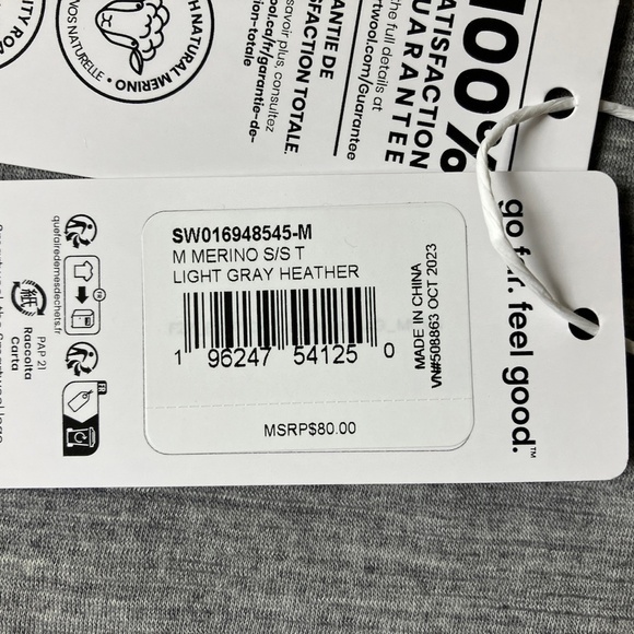 Smartwool Merino Short Sleeve Tee Men's M Gray - Picture 9 of 9